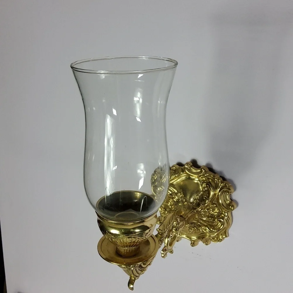 Brass Wall Sconce With Shade Heavy